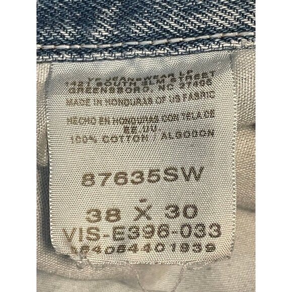 Legendary Gold jeans mens 35 x 30 tapered distressed 87635SW blue work - Picture 6 of 12